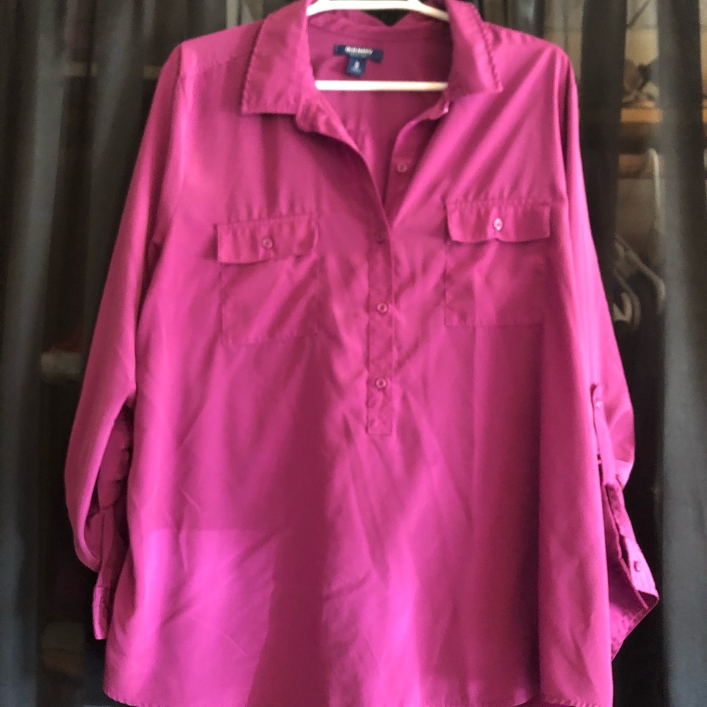 Old Navy fuchsia button down